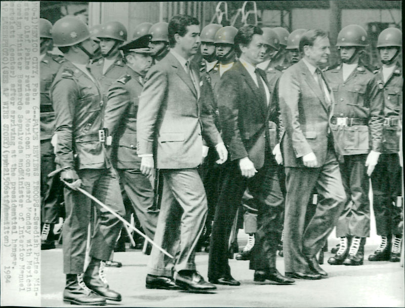 Olof Palme with Bernardo Sepúlveda and Manuel Bartlett - Vintage Photograph
