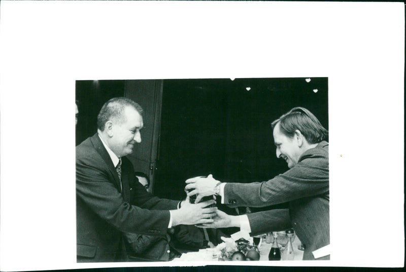 Olof Palme and Zdzisław Grudzień - Vintage Photograph