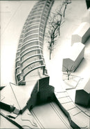 Model over the subway - Vintage Photograph