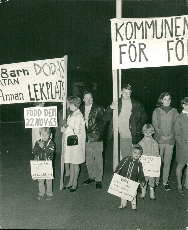 Demonstrations in the streets of Sweden - Vintage Photograph