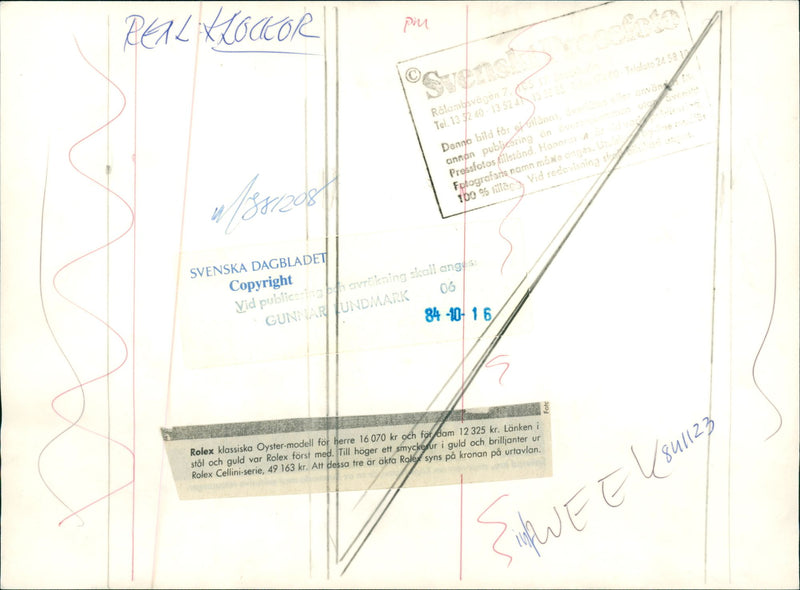 Three genuine Rolex classic Oyster model watches. - Vintage Photograph