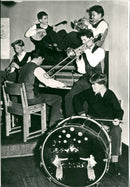 Swedish Jazz musician Eje Thelin with other young musicians in a Pygmy jazz band - Vintage Photograph