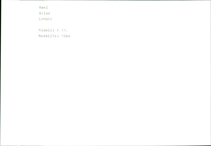 Lancia A 112 model. - Vintage Photograph