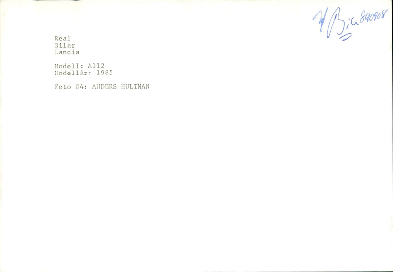 Lancia A112 model. - Vintage Photograph