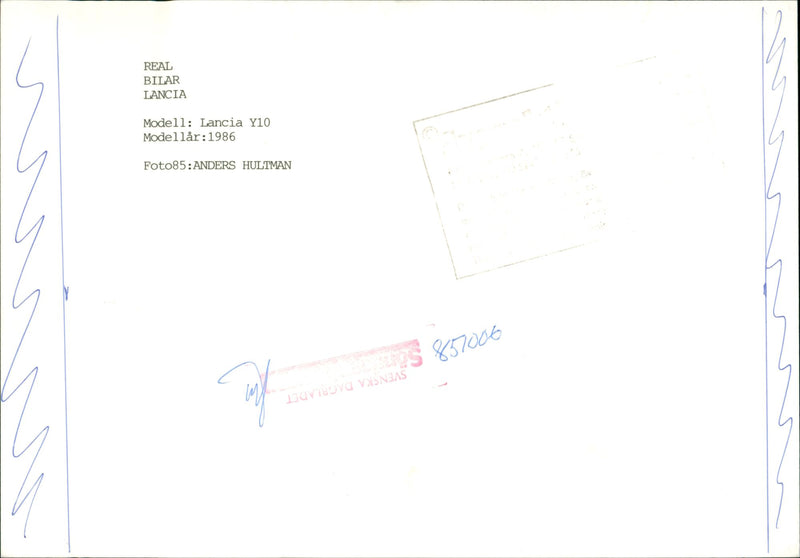 Lancia Y10 model. - Vintage Photograph