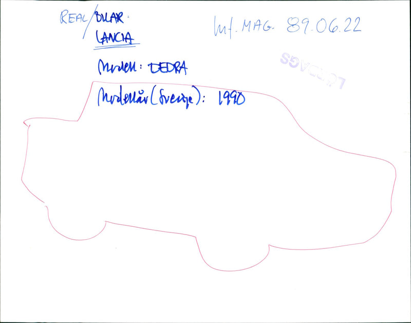 Lancia Dedra model. - Vintage Photograph