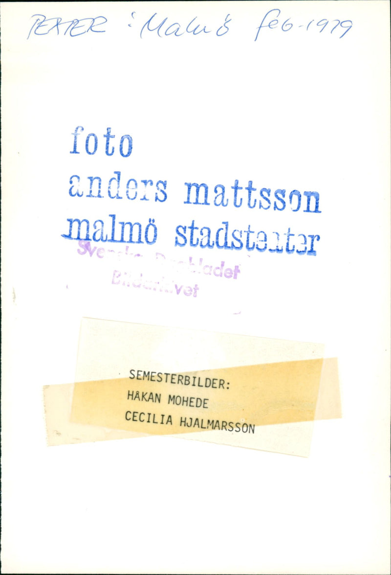 Hakan Mohede and Cecilia Hjalmarsson - Vintage Photograph