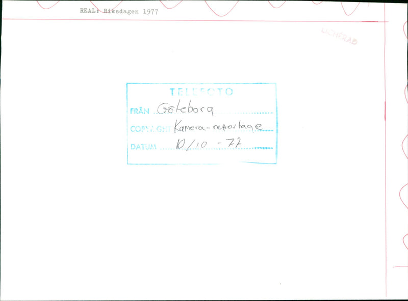 Delegates during the Riksdag 1977. - Vintage Photograph