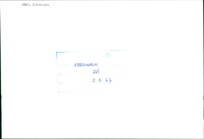 Delegates gathered at Parliament in 1977. - Vintage Photograph