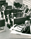 Delegates during the Riksdag 1977. - Vintage Photograph