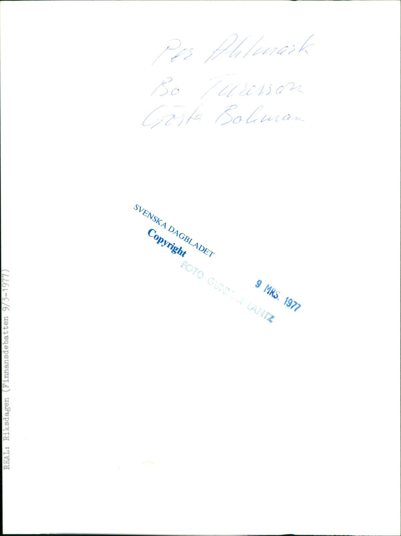 Delegates during the Riksdag 1977. - Vintage Photograph