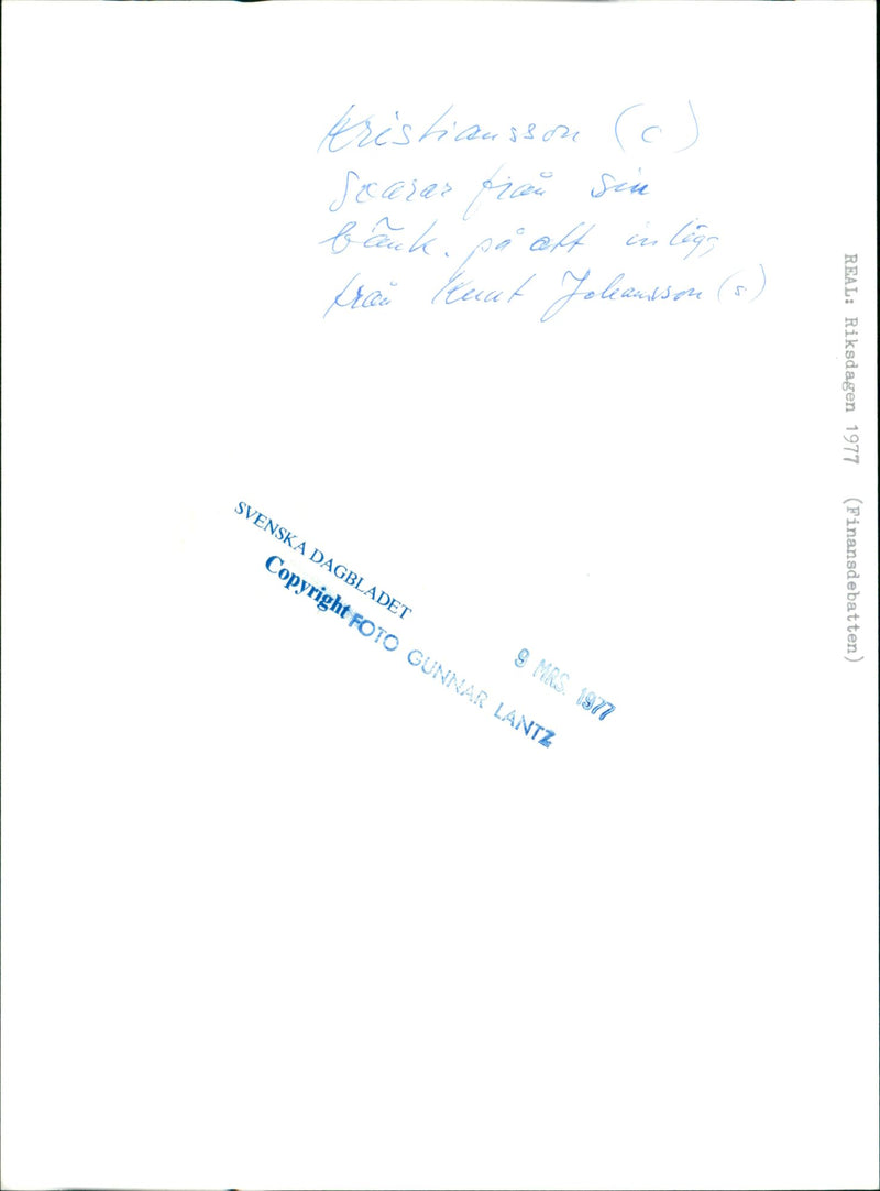 Delegates during the Riksdag 1977. - Vintage Photograph