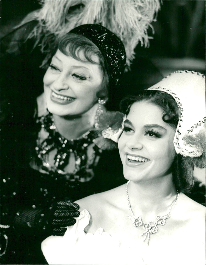 Gudrun Brost and Christina Lindström in musical comedy "Boyfriend" - Vintage Photograph