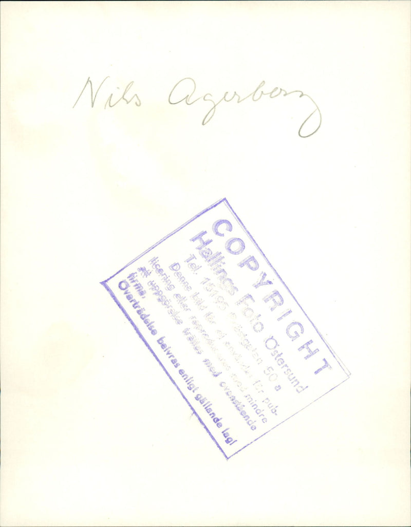 Right-wing politician Nils Agerberg points to paper - Vintage Photograph