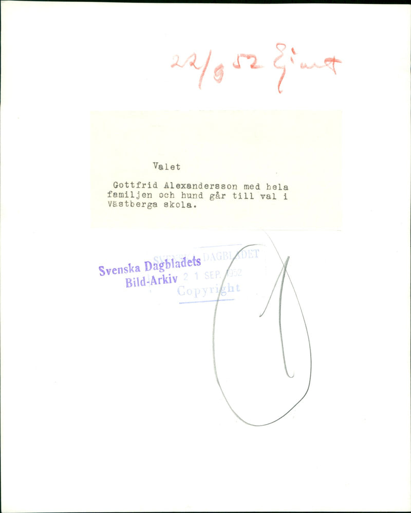 Parliamentary Elections 1952. - Vintage Photograph