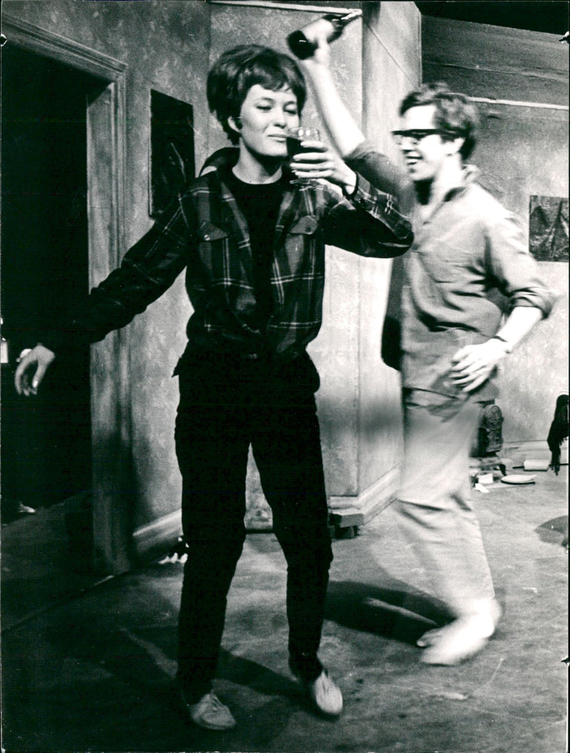 Malmo theater - Bengt Bratt's debut play "The Sorrow and Nothing" - Vintage Photograph
