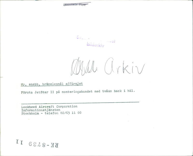 First JetStar II in making. - Vintage Photograph