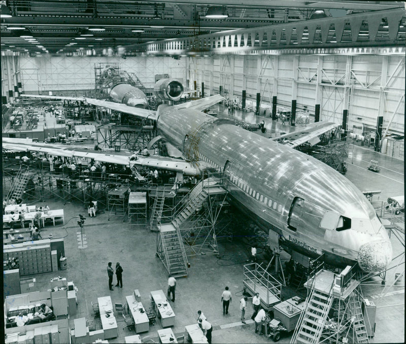 DC-10 Final Assembly - Vintage Photograph