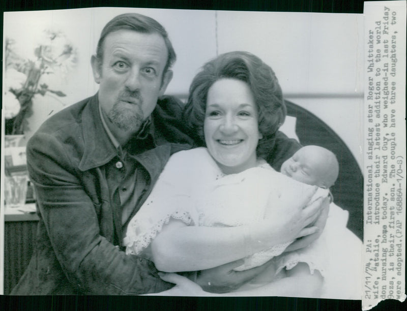Roger Whittaker and wife Natalie - Vintage Photograph