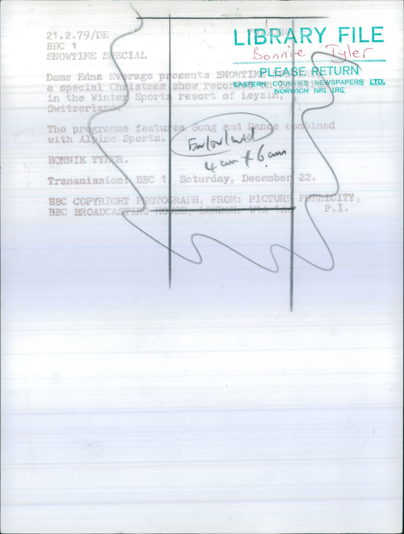 Bonnie Tyler - Vintage Photograph