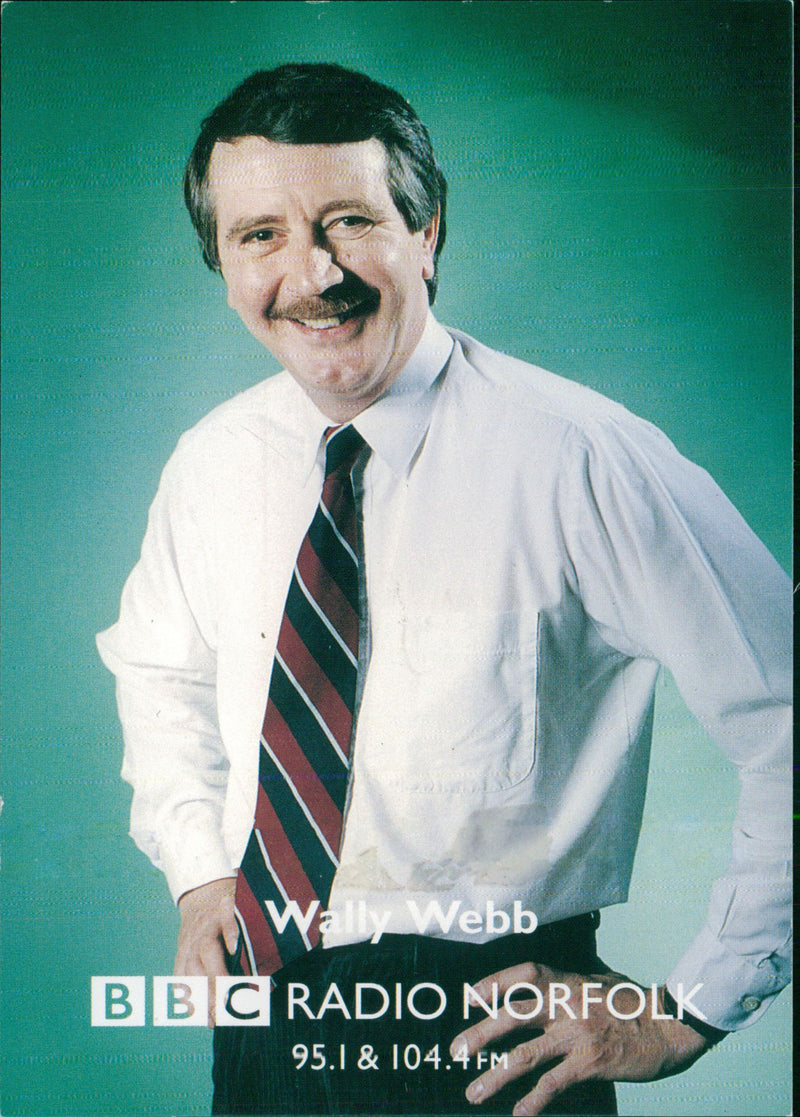 BBC Radio Norfolk's presenter Wally Webb - Vintage Photograph