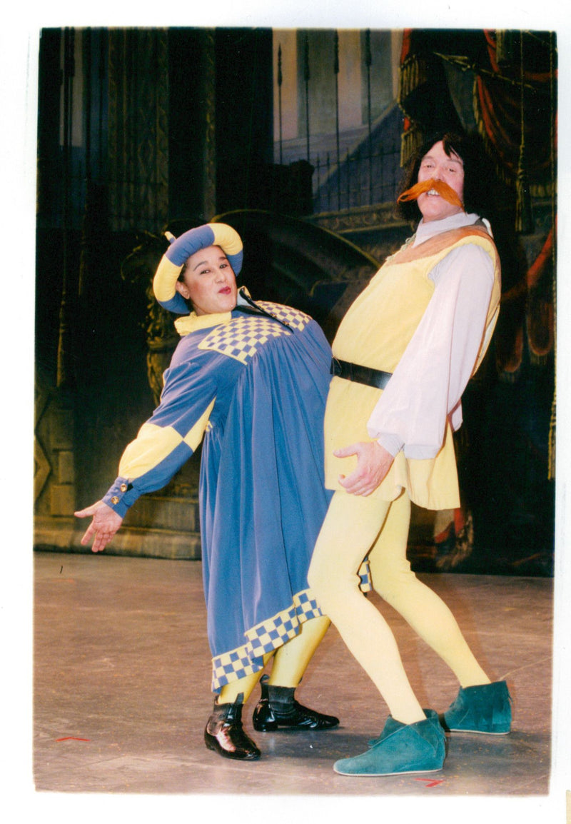 Nicola Blackman and Howard Lewis stars of Babes in the Wood, Theatre Royal Panto - Vintage Photograph