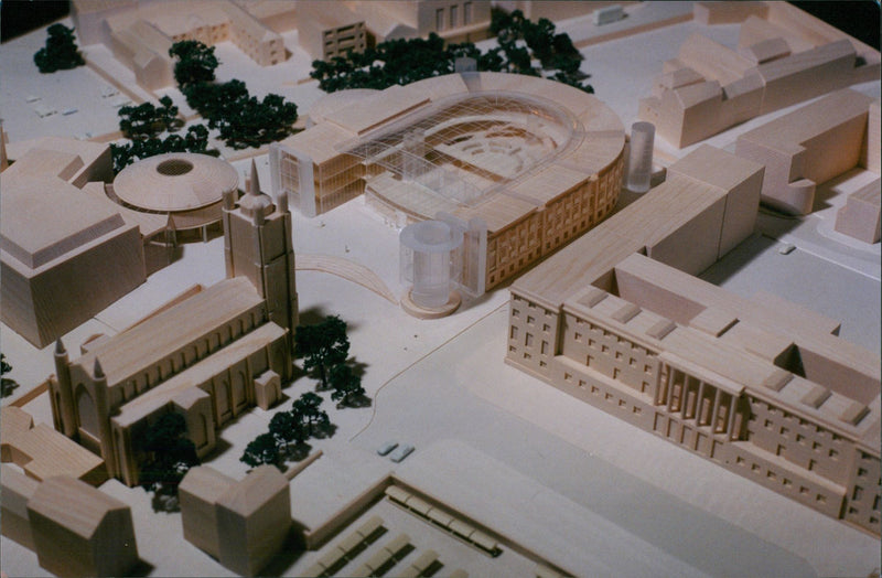 Model of Millenium Library - Vintage Photograph