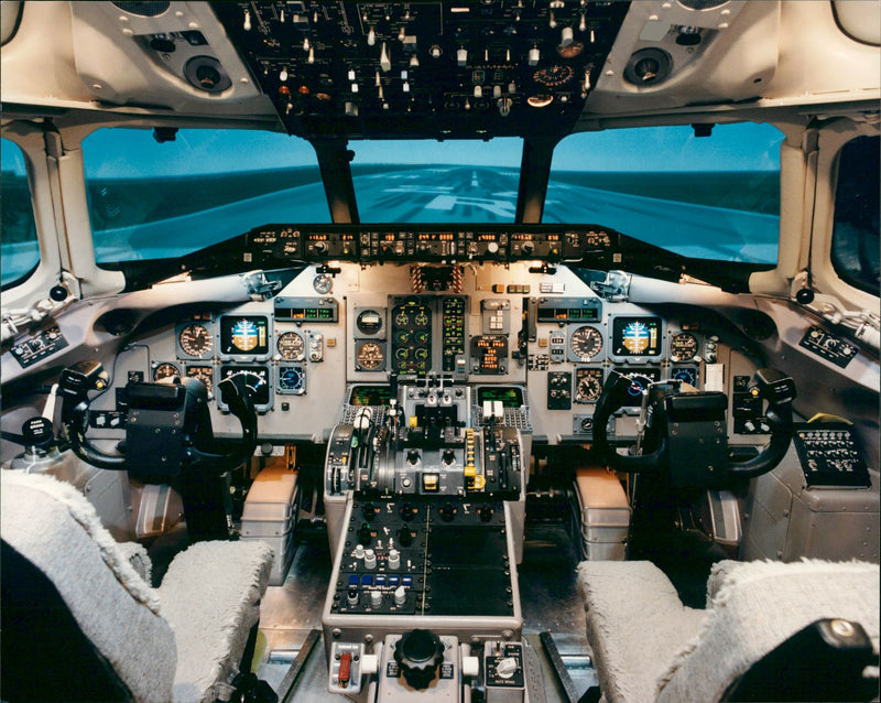 Aircraft Cockpit - Vintage Photograph