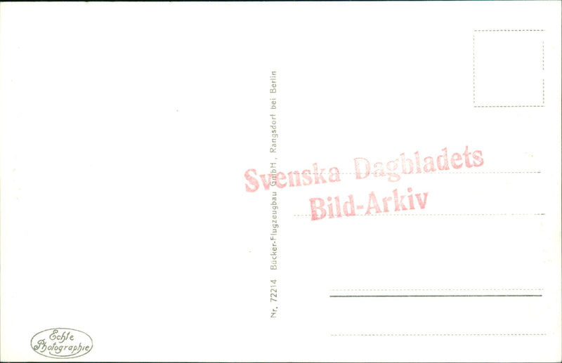 Old aircraft models - Bücker Jungmann - Vintage Photograph