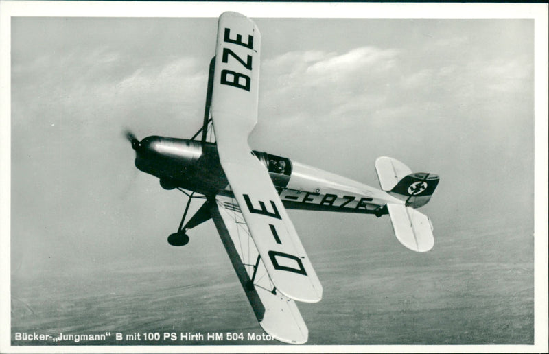 Old aircraft models - Bücker Jungmann - Vintage Photograph