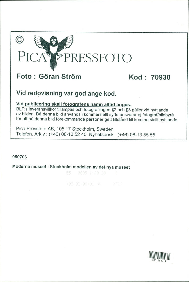 Model of the new Modern Museum - Vintage Photograph