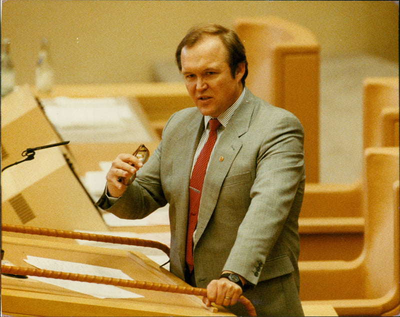 Goran Persson at Swedish parliament 'Riksdagen' - Vintage Photograph