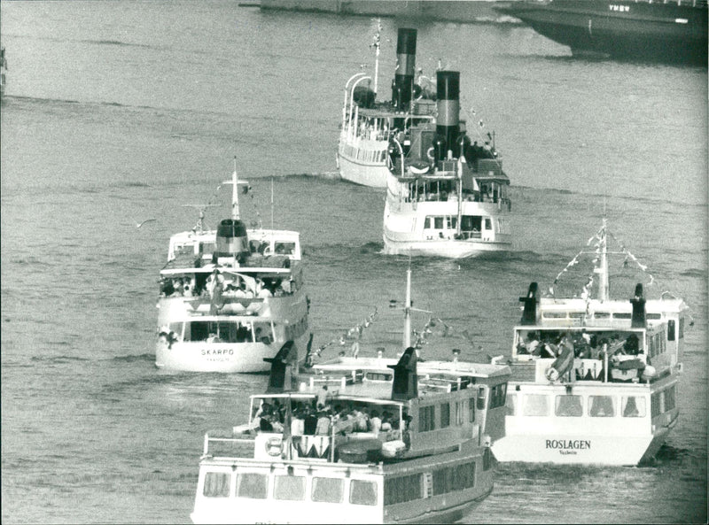 Archipelago boats - Vintage Photograph