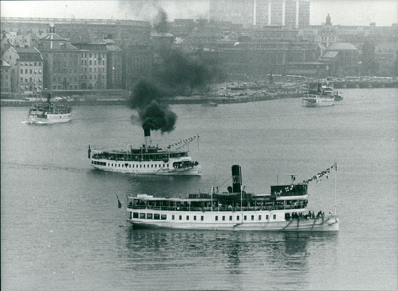 Archipelago boats - Vintage Photograph