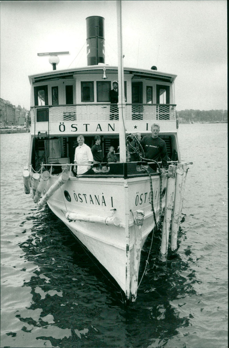 Archipelago boats - Östanå has re-entered the crowd of active archipelago boats. - Vintage Photograph
