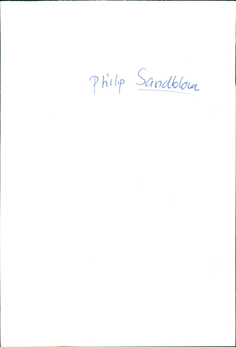 Professor Philip Sandblom - Vintage Photograph