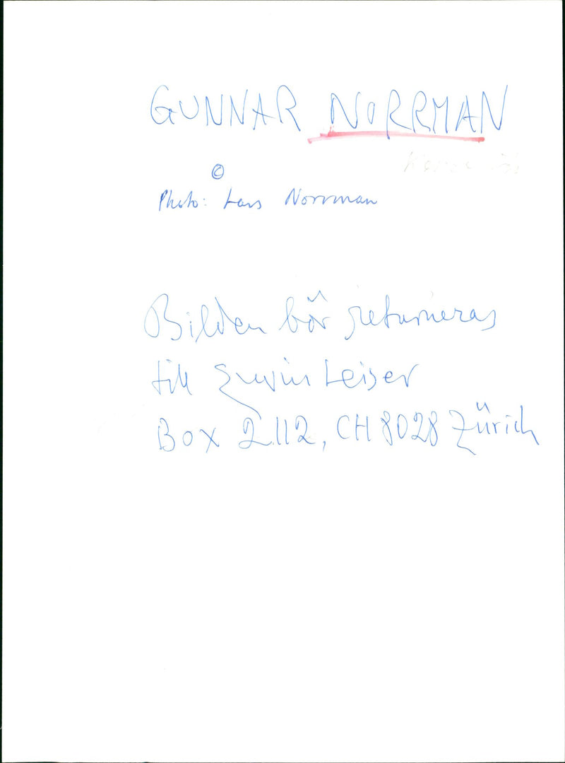 Gunnar Norrman - Vintage Photograph