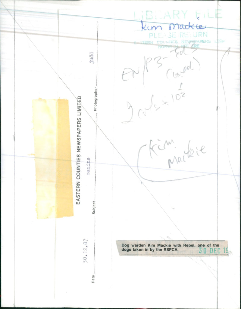 Kim Mackie - Vintage Photograph