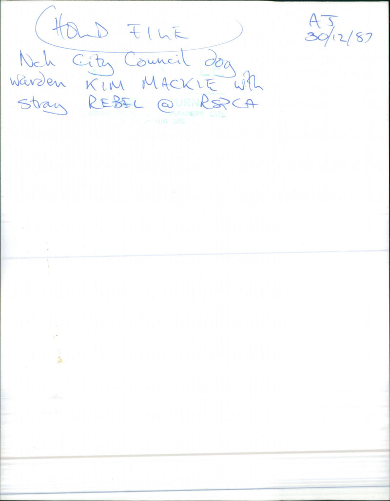 Kim Mackie - Vintage Photograph