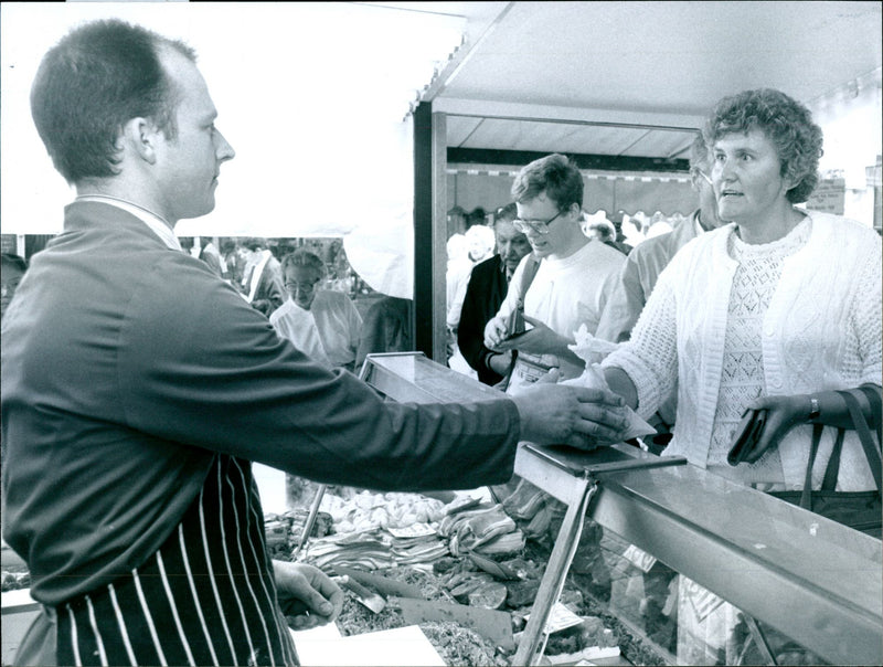 Norwich Shops: John's Meat Shop: Lesley Hillsley - Vintage Photograph