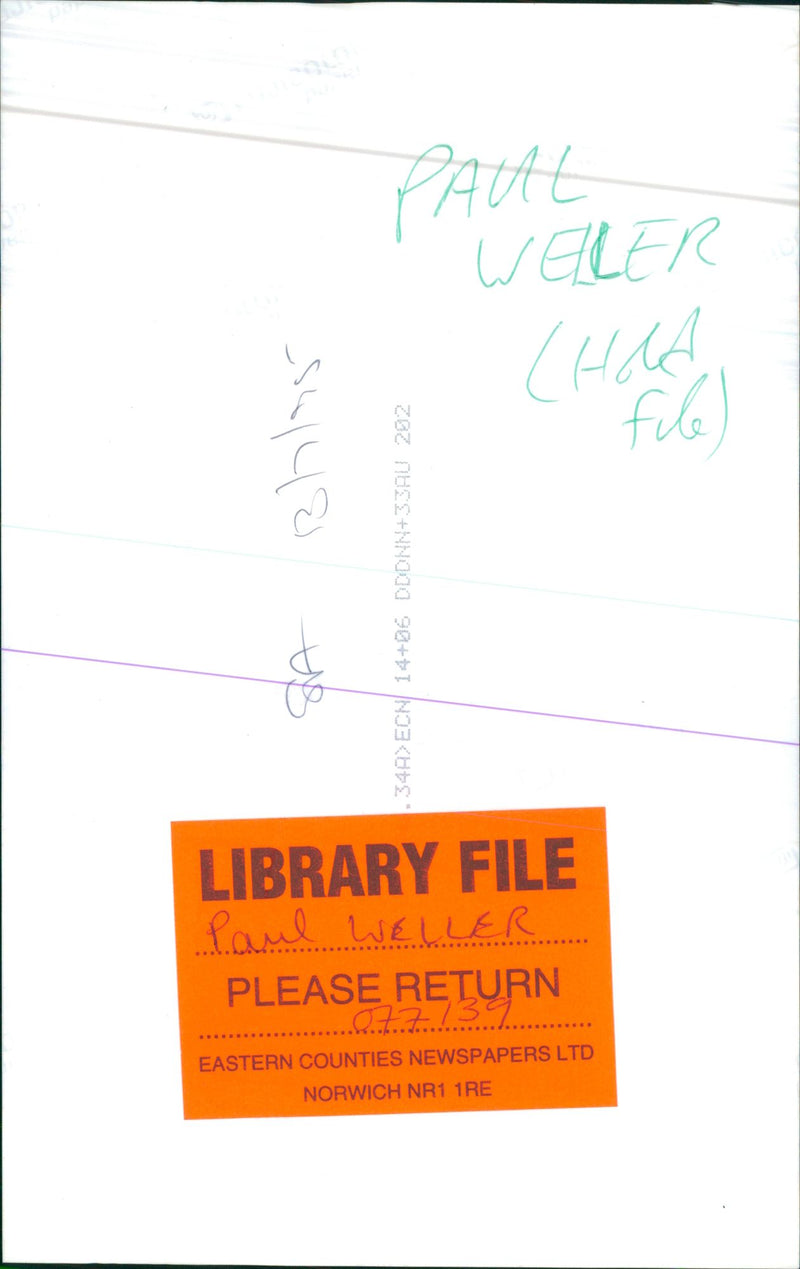 Paul Weller in concert - Vintage Photograph