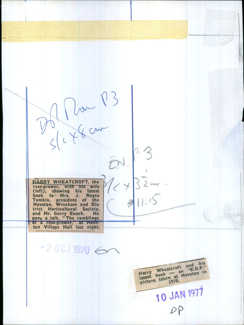 Harry Wheatcroft. - Vintage Photograph