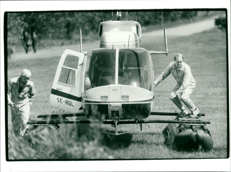 Johan Solen ambulance helicopter health care provider - Vintage Photograph