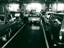 Cars aboard the ferry. - Vintage Photograph