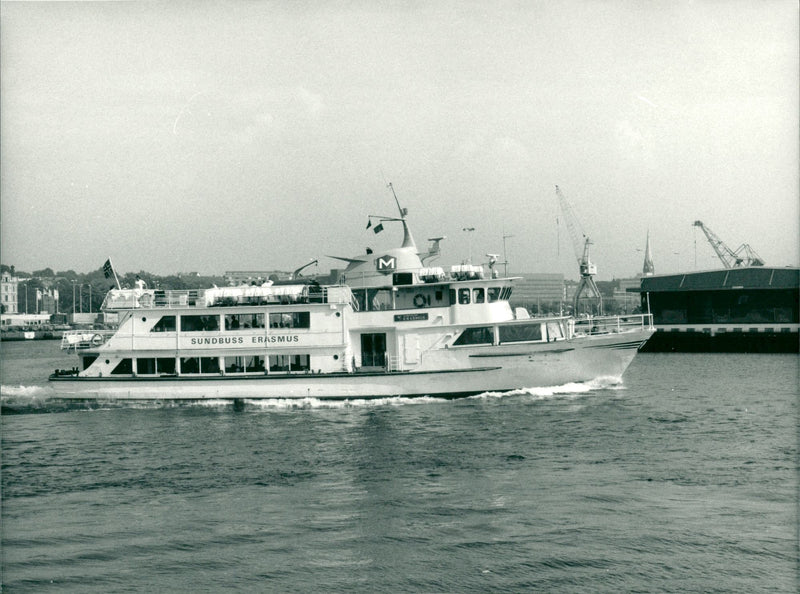 Ships Denmark Traffic - Vintage Photograph