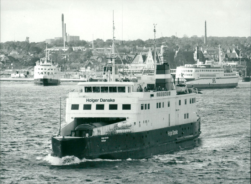 Ferry traffic  Öresund - Vintage Photograph