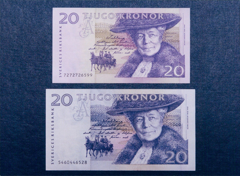 20 Swedish Kronor banknote (Selma Lagerlof) - Vintage Photograph