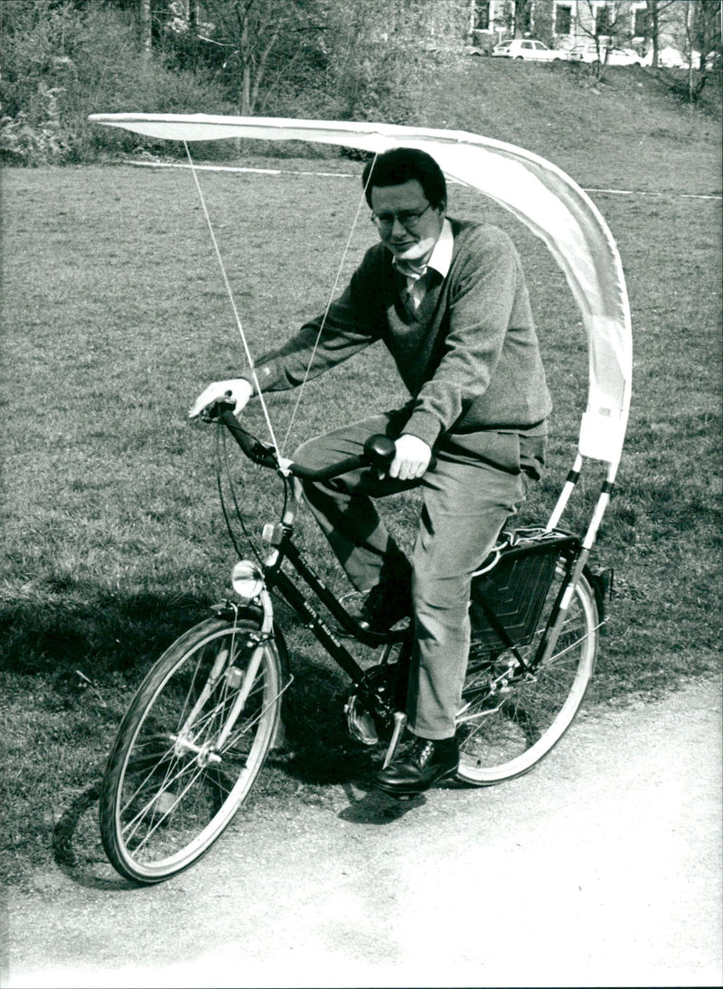 Man on a bicycle - Vintage Photograph