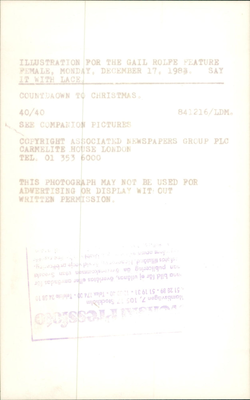 Model in camisole lace romper - Vintage Photograph