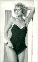 Model in camisole lace romper - Vintage Photograph